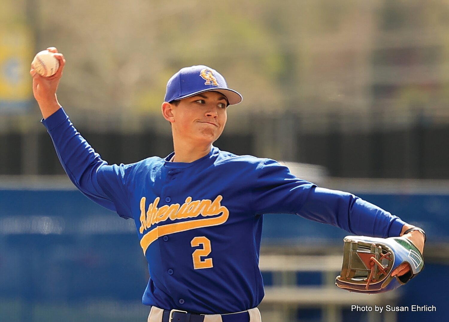 Susan Ehrlich/Journal Review
Crawfordsville’s Henry Bannon was the winning pitcher for the Athenians against Lebanon.