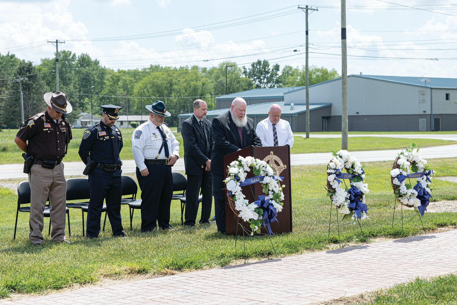 In honor of those fallen in the line of duty, a Police Week Memorial Service was held at the Montgomery County Sheriff's Office on Wednesday afternoon. May 14, 2025