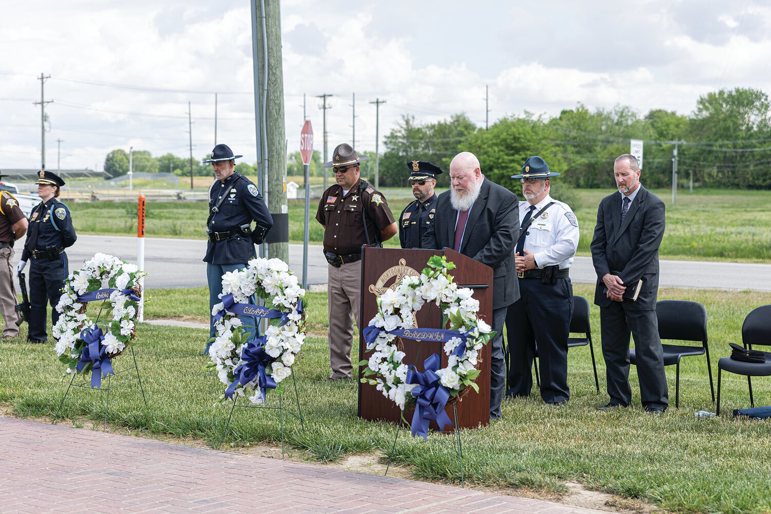 In honor of those fallen in the line of duty, a Police Week Memorial Service was held at the Montgomery County Sheriff's Office on Wednesday afternoon. May 14, 2025
