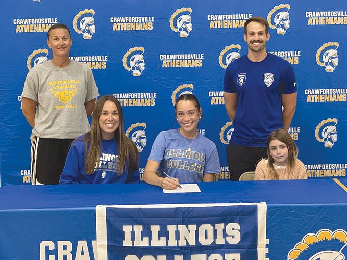 Crawfordsville High School senior Riley Gardner is headed to Illinois College this fall where she will play soccer and jump for the track and field program.