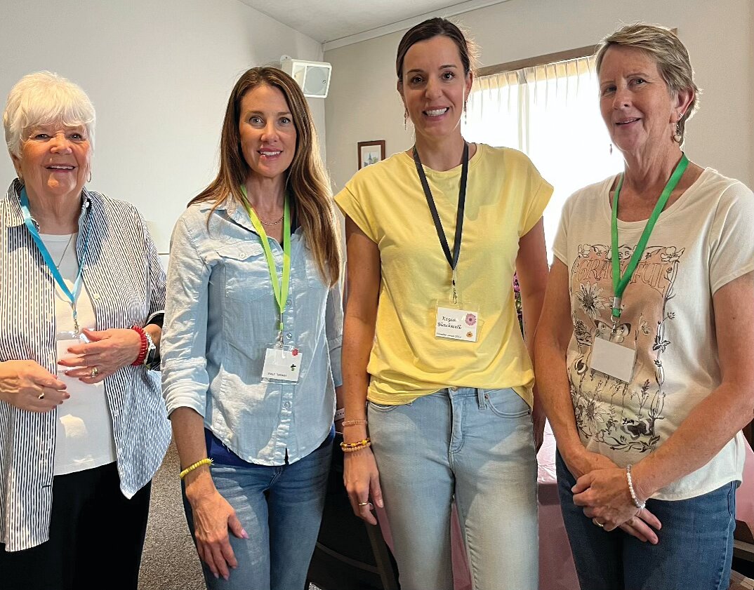 Hostesses are, from left, Dorothy Fogel, Emily Toomey, Kezia Blackwell and Kathy Leafgreen.