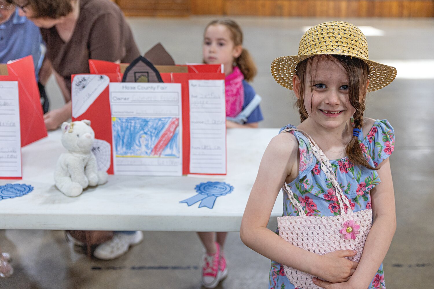 Laura Hose Elementary School students held a County Fair at the 4-H Fairgrounds where they presented an animal of their choice (in the form of plush, figure, doll, etc.) to visitors. May 16, 2025.