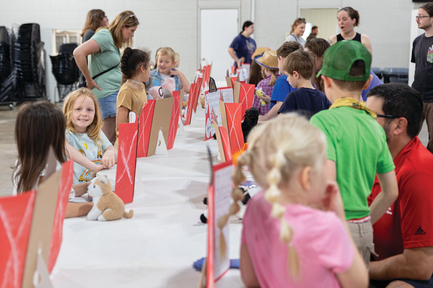 Laura Hose Elementary School students held a County Fair at the 4-H Fairgrounds where they presented an animal of their choice (in the form of plush, figure, doll, etc.) to visitors. May 16, 2025.