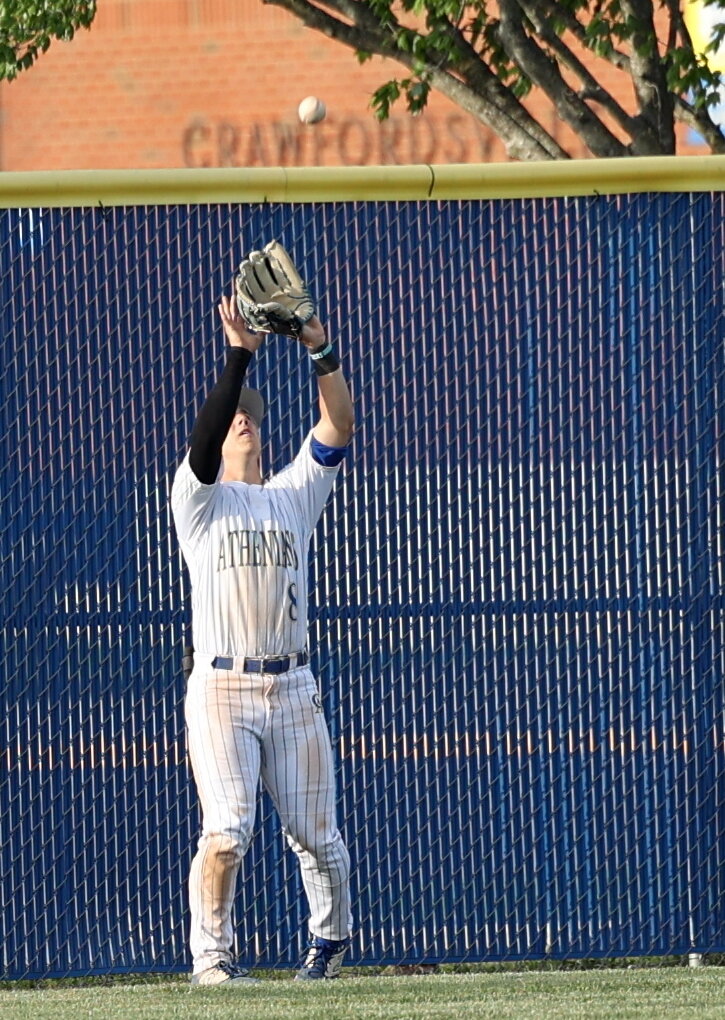 CHS senior Sam Minnette makes a catch against Frankfort.