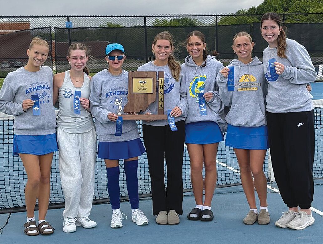 The Crawfordsville girls tennis team won the sectional championship on Thursday.