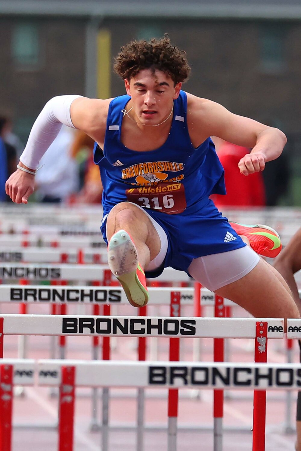 Alec Saidian of Crawfordsville - advanced to the regional in the 110H
