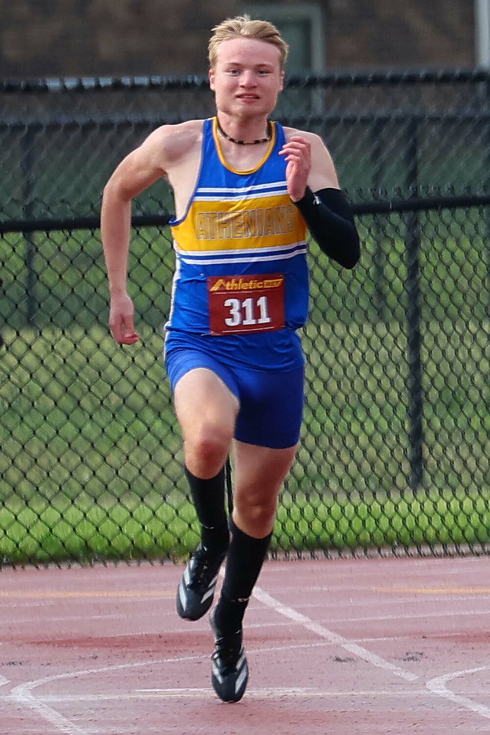 Huntyr Miles of Crawfordsville - advanced to the regional in the 200m