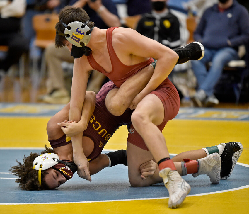 Trevor Copes, who started his career at Milford, lost to Smyrna standout Gabe Giampietro in each of his first two state finals. DAILY STATE NEWS FILE PHOTO.