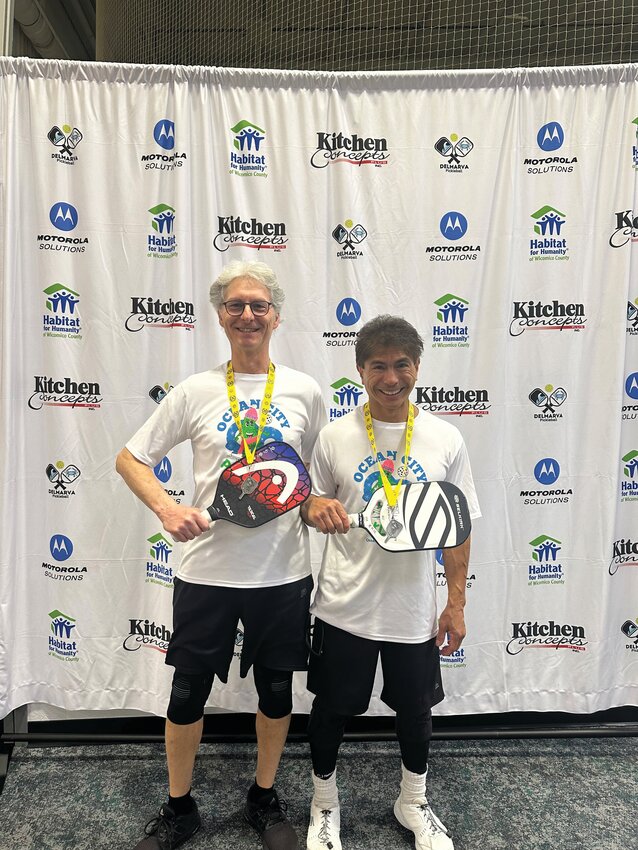 FRUITLAND -- Eric Oliver and Agostino Schito participated in the Kitchens for Kitchens Pickleball Tournament which raised money for Habitat for Humanity of Wicomico County. (Courtesy photo)