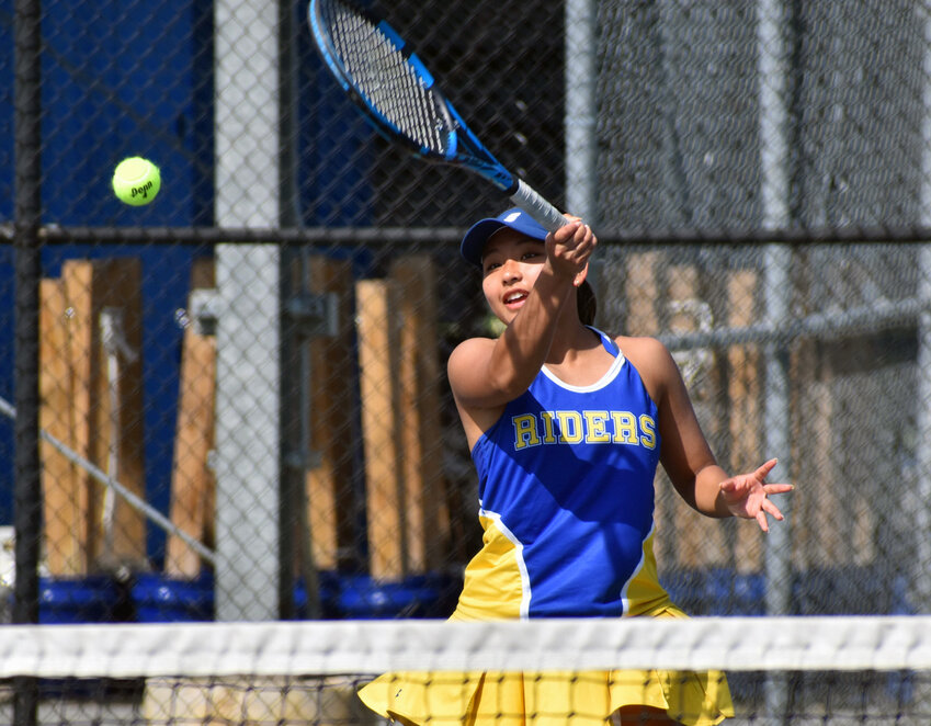 After helping win the second-doubles state title last spring, junior Ava Vu moved up to second singles this year. CAESAR RODNEY SCHOOL DISTRICT PHOTO