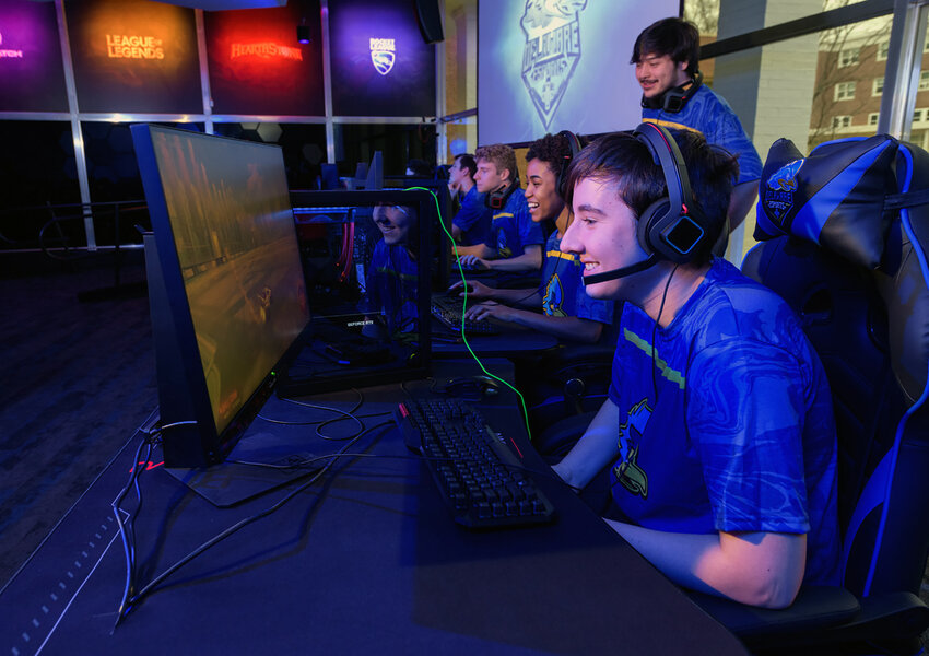 The University of Delaware now has an Esports arena on campus and offers scholarships for its teams. UNIVERSITY OF DELAWARE PHOTO/EVAN KRAPE