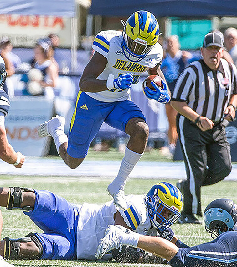 Senior Marcus Yarns worked in the off-season to try to add more strength, weight and speed for the fall. UNIVERSITY OF DELAWARE ATHLETICS PHOTO