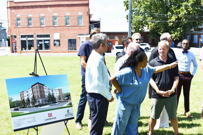 City Councilwoman April Jackson gives the attendees a historical overview of the area.