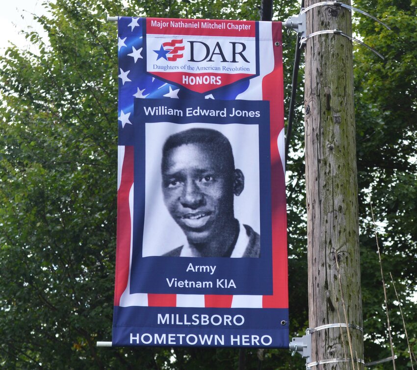 This Hometown Heroes banner honors William Edward Jones, killed in action in Vietnam while serving with the U.S. Army.