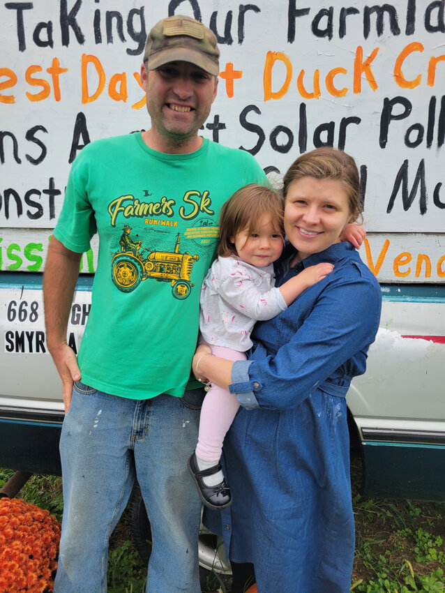 Citizens Against Solar Pollution co-founder Kevin Goldsborough, with his daughter, Gracie Goldsborough, and his wife, Audrey Goldsborough.