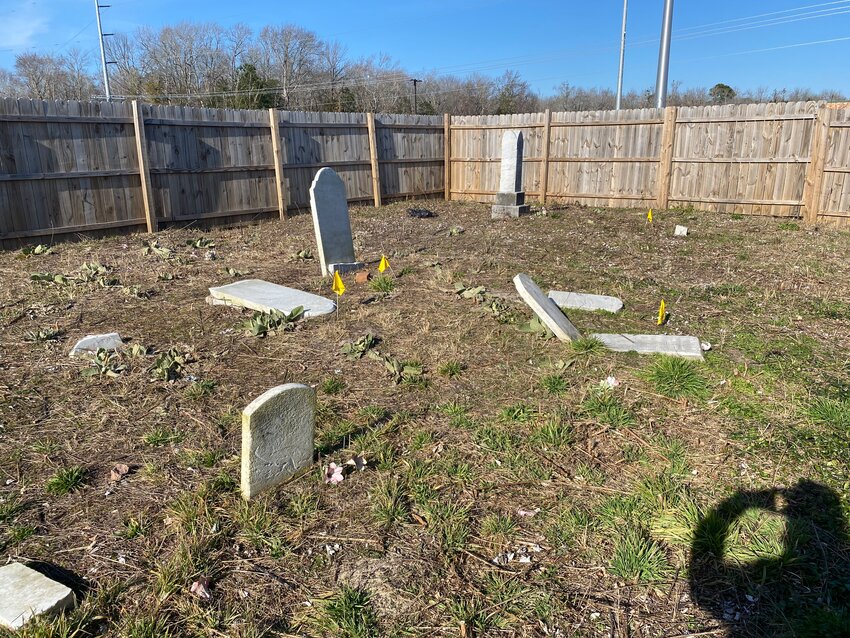 The 1,600 square-foot Lingo cemetery at the intersection of Del. 5 and 24 near Long Neck, reported by its owners Community Bank to contain fewer than 10 headstones from the 1800s and 1900s, temporarily stymied construction plans in the area.