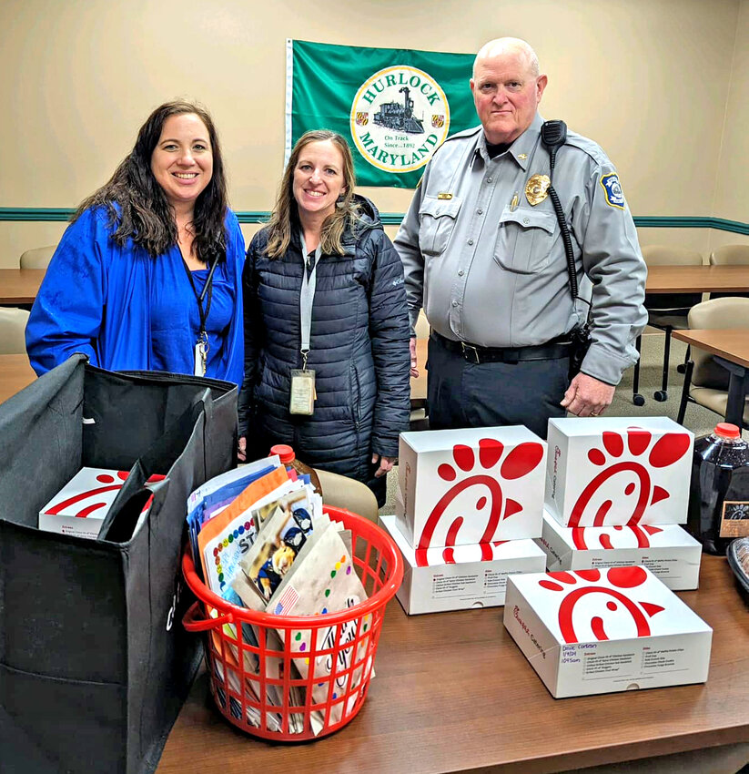Officers of the Hurlock Police Department received lunch Jan. 9 from Hurlock Elementary School, in honor of Law Enforcement Appreciation Day.