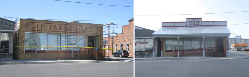An example of Crisfield's facade improvement program, the transformation of the former J.P. Tawes &amp; Bro. Hardware building near the City Dock to The Tawes Building, now home to the Somerset County Arts Council. Another round of facade grants is now starting after the state awarded $75,000 to the city.