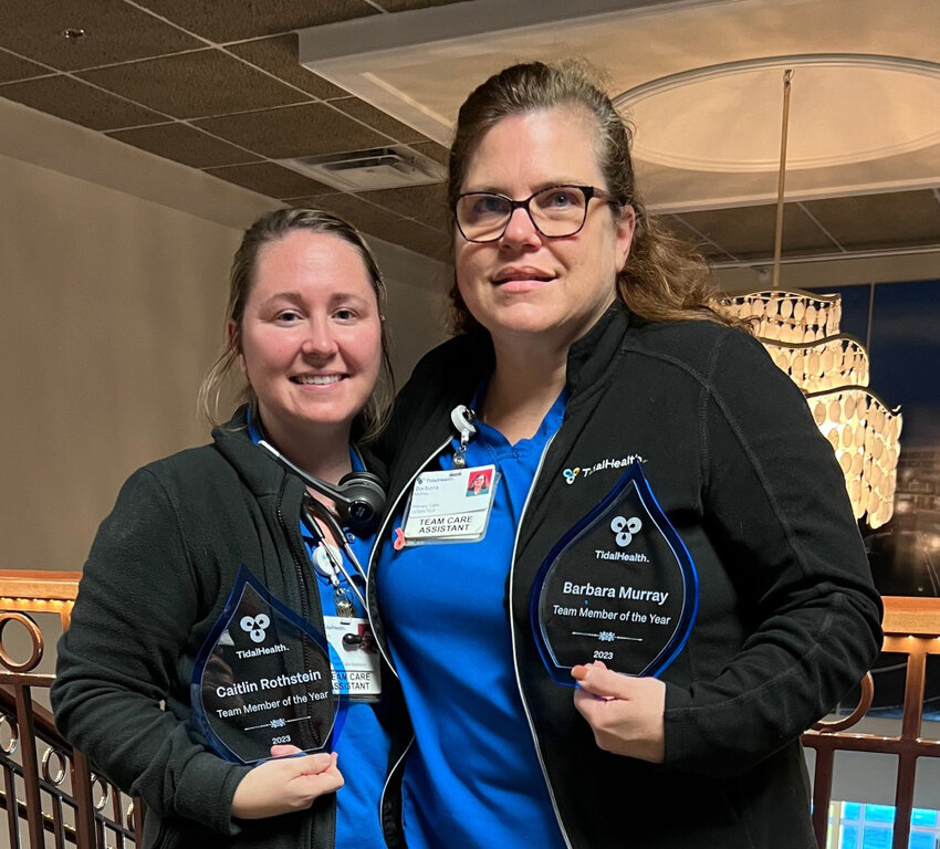 Caitlin Rothstein, left, and Barbara Murray of TidalHealth Primary Care in Millsboro were recognized as Team Members of the Year.
