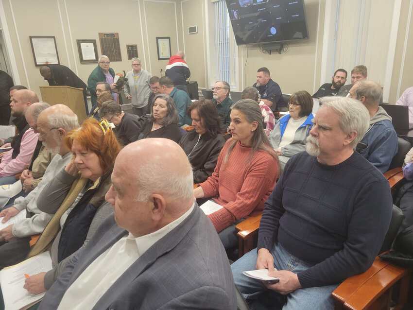 Residents attend the bimonthly Smyrna Town Council meeting Monday at Town Hall.