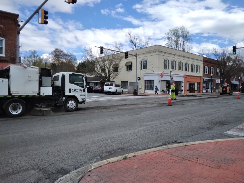 Earlier this month downtown Princess Anne is where State Highway's contractor started milling off the old surface for new asphalt, with work to continue on U.S.13 to Eden.
