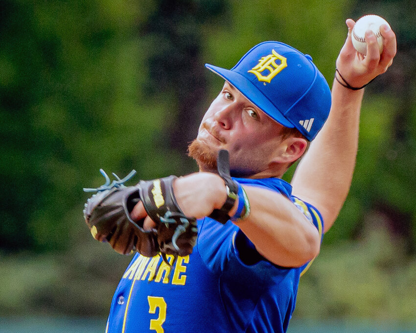 Former Dover High standout Dom Velazquez went 680 days without pitching in an actual game for Delaware following elbow surgery. Delaware Athletics photo/Mikey Reeves
