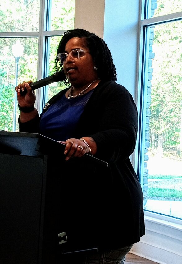 CWDI Vice President and Cambridge appointed representative Shay Lewis-Sisco welcomed questions at shayspeaks@cwdimd.org, (Debra R. Messick)