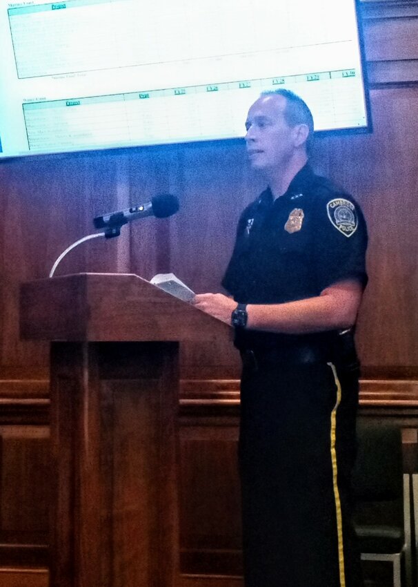 Cambridge Police Chief Justin Todd thanked city officials and the community for all their support during the April 29 special budget work session in Council Chambers. But Todd also disclosed that drone equipment and training he'd requested for approximately $30-35,000 hadn't made it into the draft budget report.