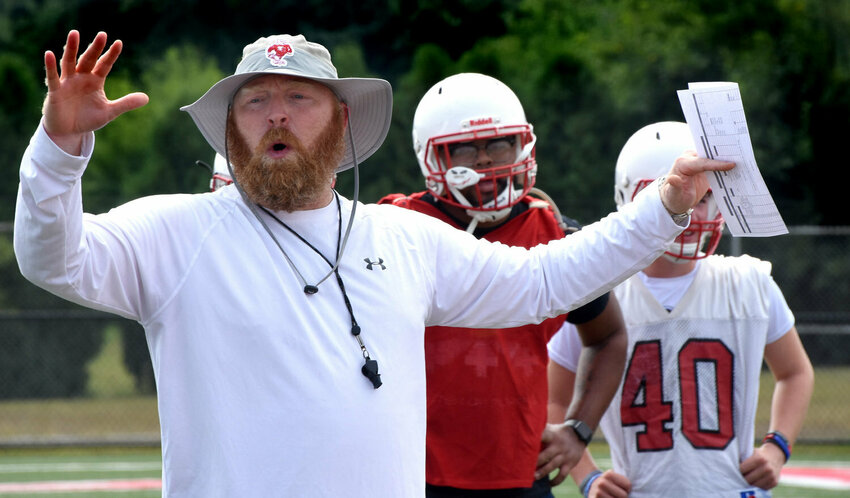 Smyrna football head coach Mike Judy, whose team started its season 0-2, appeared to make some big strides in a 36-6 rout of Delaware Military Academy on Friday night. STATE NEWS FILE PHOTO/GARY EMEIGH