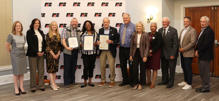 Guests at the New Castle County Farm Bureau annual banquet on Oct. 14 included Sen. Kyle Evans Gay, D-Talleyville, Sen. Kyra Hoffner, D-Smyrna, Sen. Stephanie Hansen, D-Middletown, New Castle County Councilman Brandon Toole, Rep. Sherae'a Moore, D-Middletown, The Honorable U.S. Senator Thomas Carper, Stewart Ramsey, Lt. Governor Bethany Hall-Long, State Auditor Lydia York, Sen. David Wilson, R-Lincoln, and State Insurance Commissioner Trinidad Navarro.