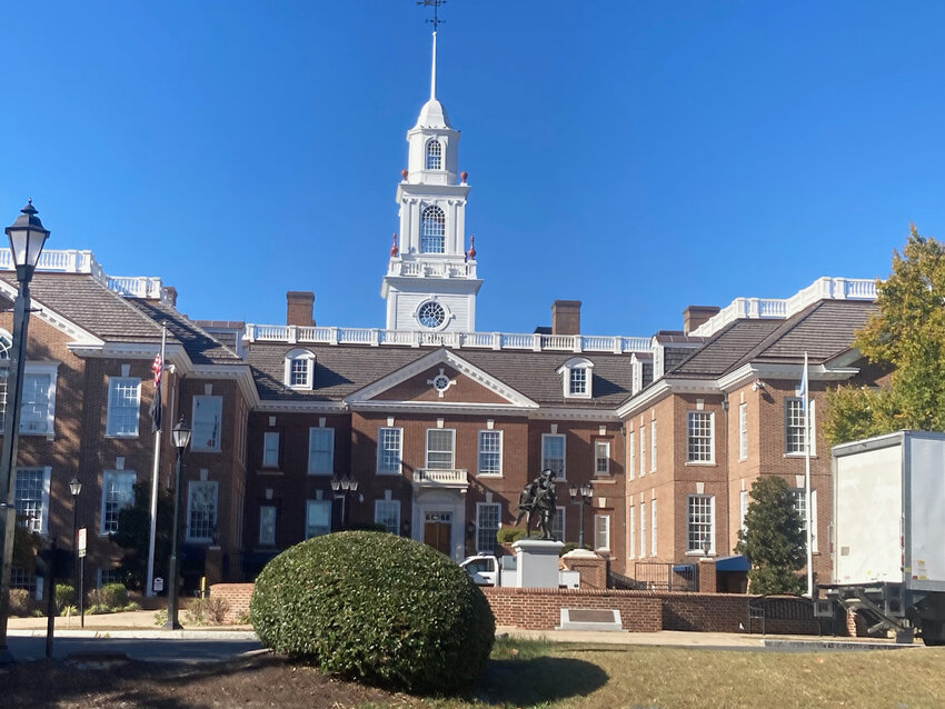 Members of Dover&rsquo;s Historic District Commission heard plans for the expansion of Legislative Hall at its meeting Thursday. The is the east side of the building, which will be turned into a tiered plaza with a monument walk. DAILY STATE NEWS/MIKE FINNEY