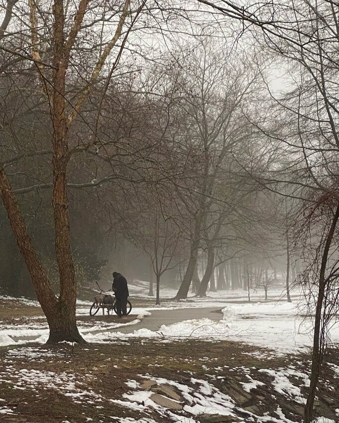 Snow Biker Man.N. Taylor Collins photographed this biker on a cold day Feb. 12 at Silver Lake in Dover on February 12,.