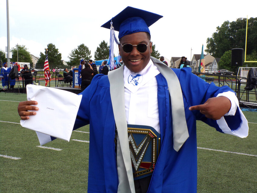 &quot;I had to do it!&quot; said Joshua Grier of his WWE Championship belt.