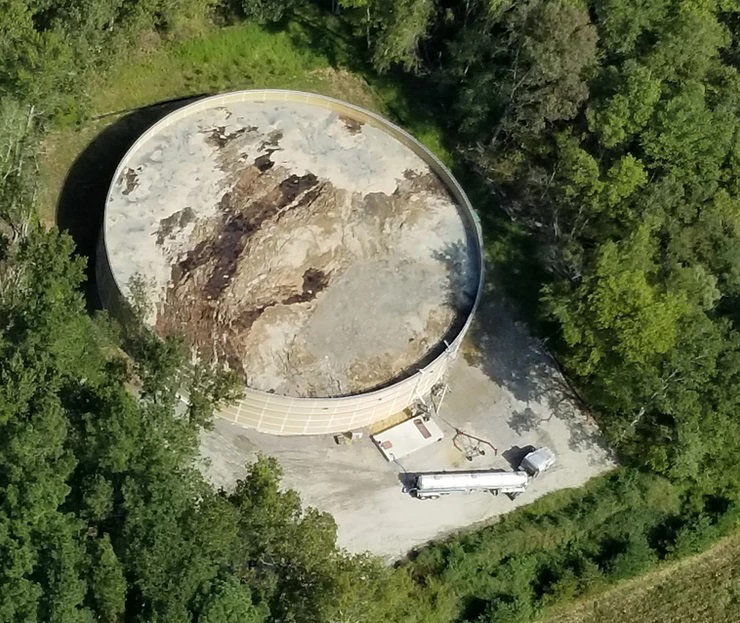 Wicomico County has faced questions about the open-air storage tank on Porter Mill Road.