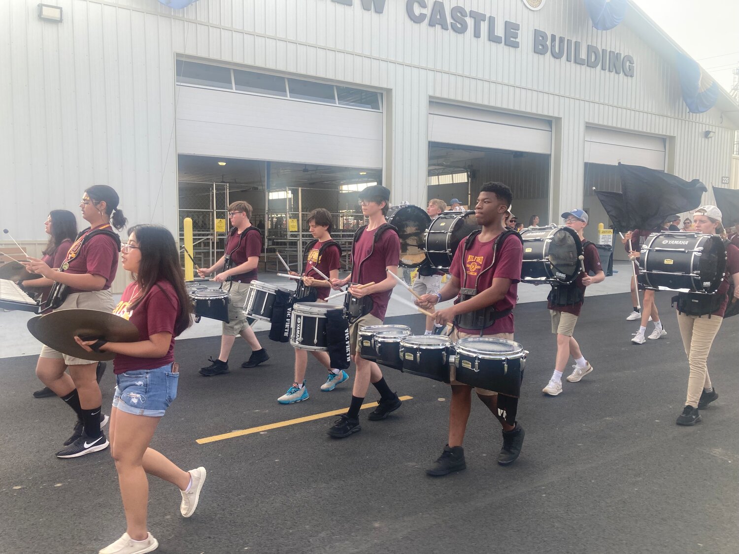 Milford High School's marching band entertained fairgoers during the opening day parade.