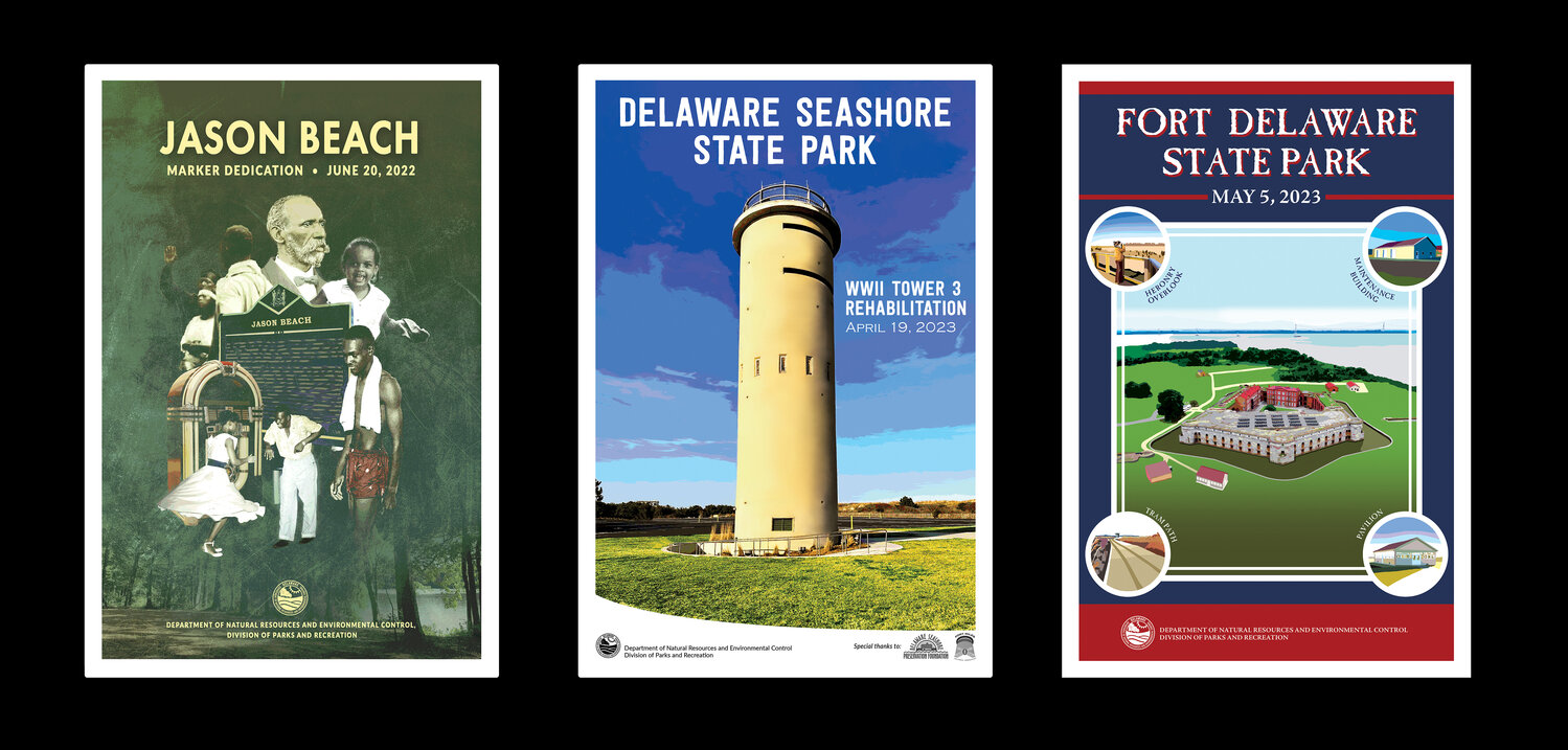 This commemorative poster series, designed by the Division of Parks and Recreation’s marketing and creative services team, was recognized with a Graphic Design USA Inhouse Design Award this summer.