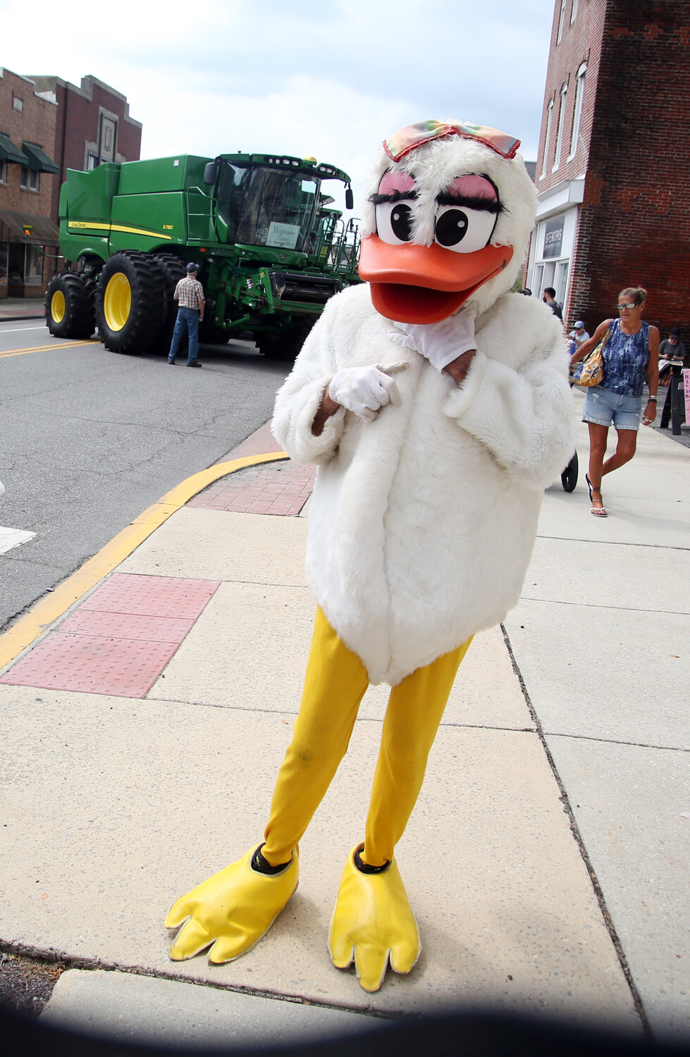 Daisy Duck, the mascot of R an J Pride Lemonade was among those who flocked to Harrington for Heritage Day Saturday.
