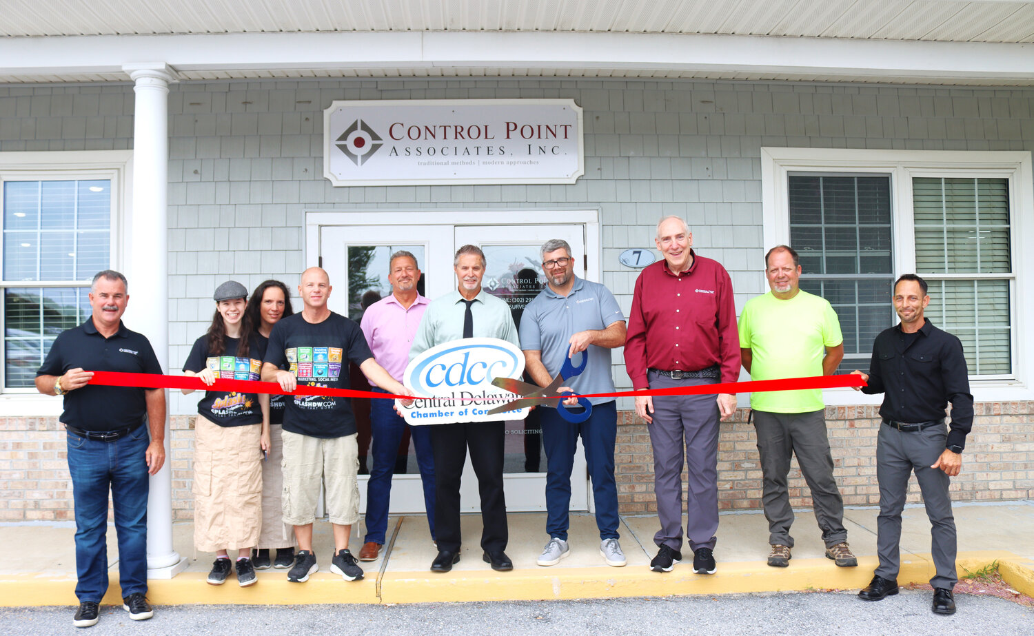 Central Delaware Chamber of Commerce joined Control Point Associates, Inc. Branch Business Development Manager Steven Parent and Marketing Manager Andrew Demarest and their team to celebrate its first anniversary.