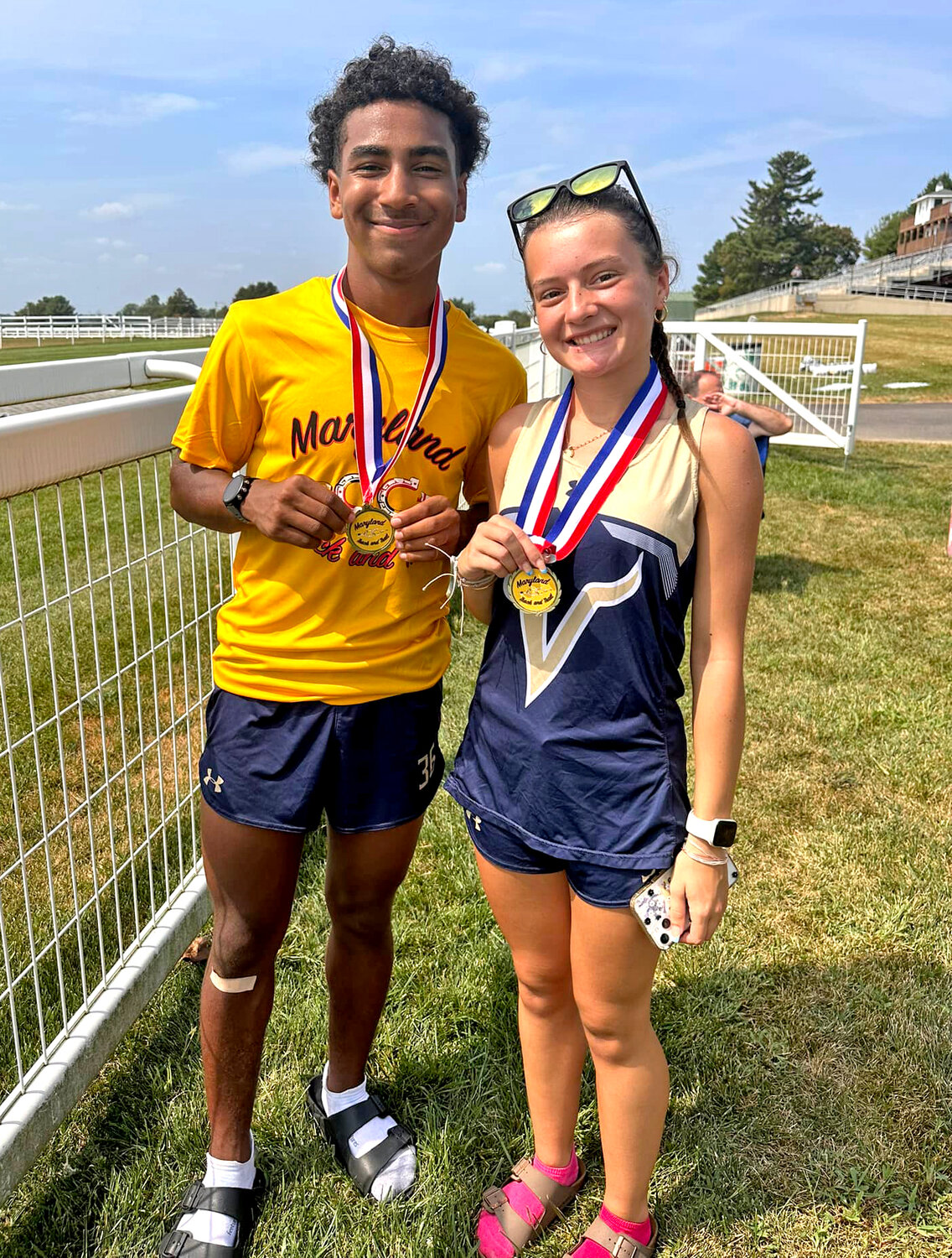 Tekai Drummond and Cam Russum medaled in 19th and 14th places, respectively, at the Maryland Track and Trail Invitational on Saturday morning at Bohemia Manor in Cecil County. The annual meet attracts athletes from around the state.