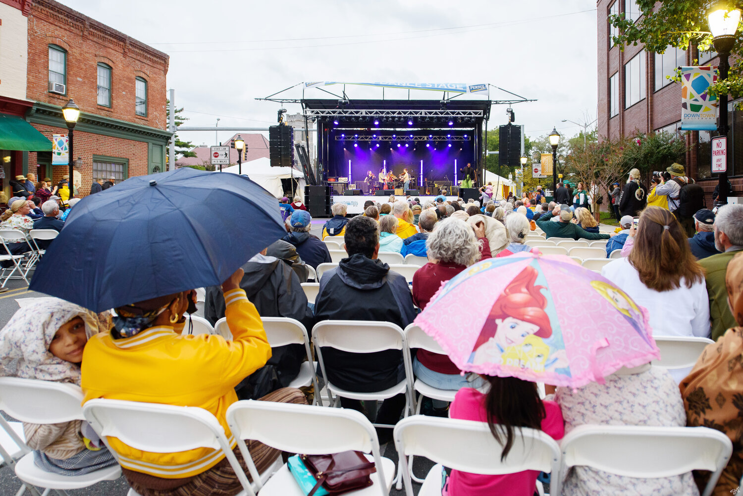 Rain hampered the opening performances of Friday's Maryland Folk Festival opening in Downtown Salisbury. Saturday's events were a washout, thanks to Tropical Storm Ophelia, but the event continued Sunday.