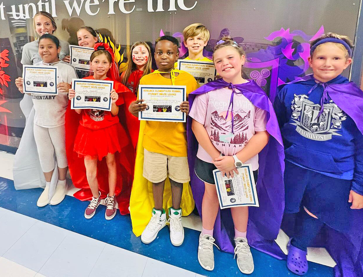 On Friday, Hurlock Elementary School celebrated hard-working 5th graders who were selected as this year’s Student House leaders. Seen with House System Coordinator Amy Stoops, are Alondra Jimenez Morales and Kaydence Biggar; Lilly Hackett and Annabella Smith; Camden Helgason and JoVonn Pinder; and Sydney Faulkner and Parker Spear.