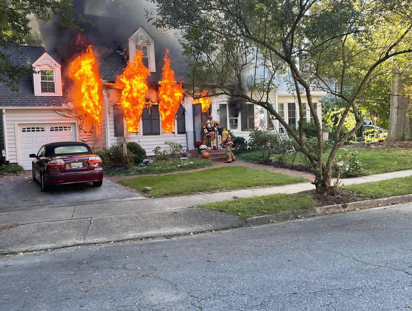 Salisbury firefighters were called to coach Jim Berkman's 1001 Russell St. home just before 10 a.m., where they found the two-story, wood-frame, single-family home engulfed in flames.