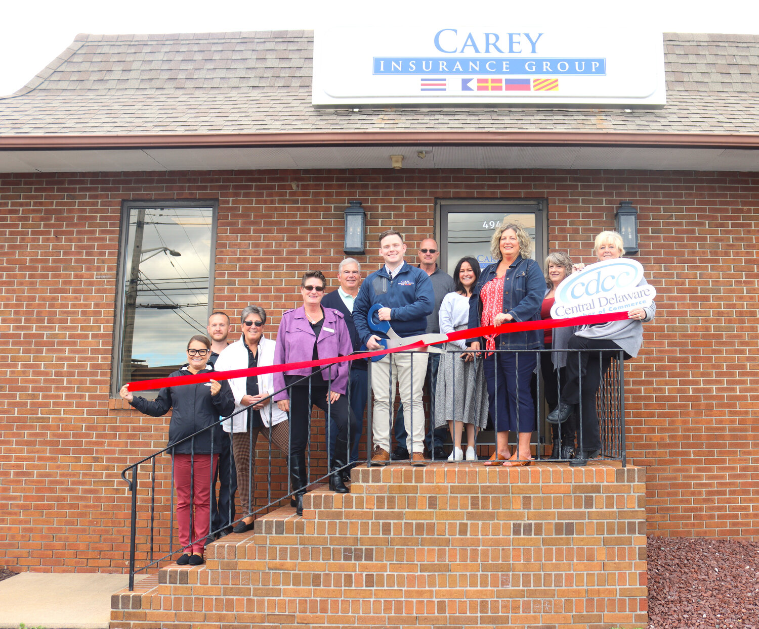 Central Delaware Chamber of Commerce members and friends joined the Carey Insurance Group team to celebrate the 4th anniversary of the Dover location.