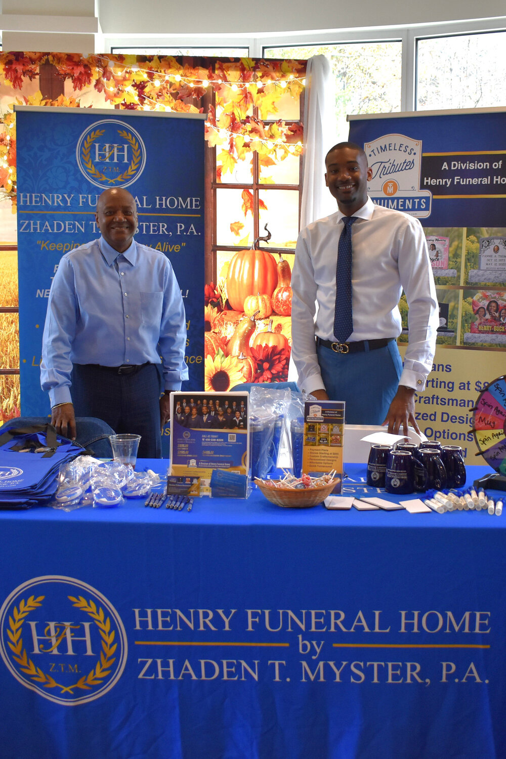 Henry Funeral Home shares information at Thrive Dorchester 2023, hosted by the Dorchester Banner at the Weinberg Intergenerational Center.