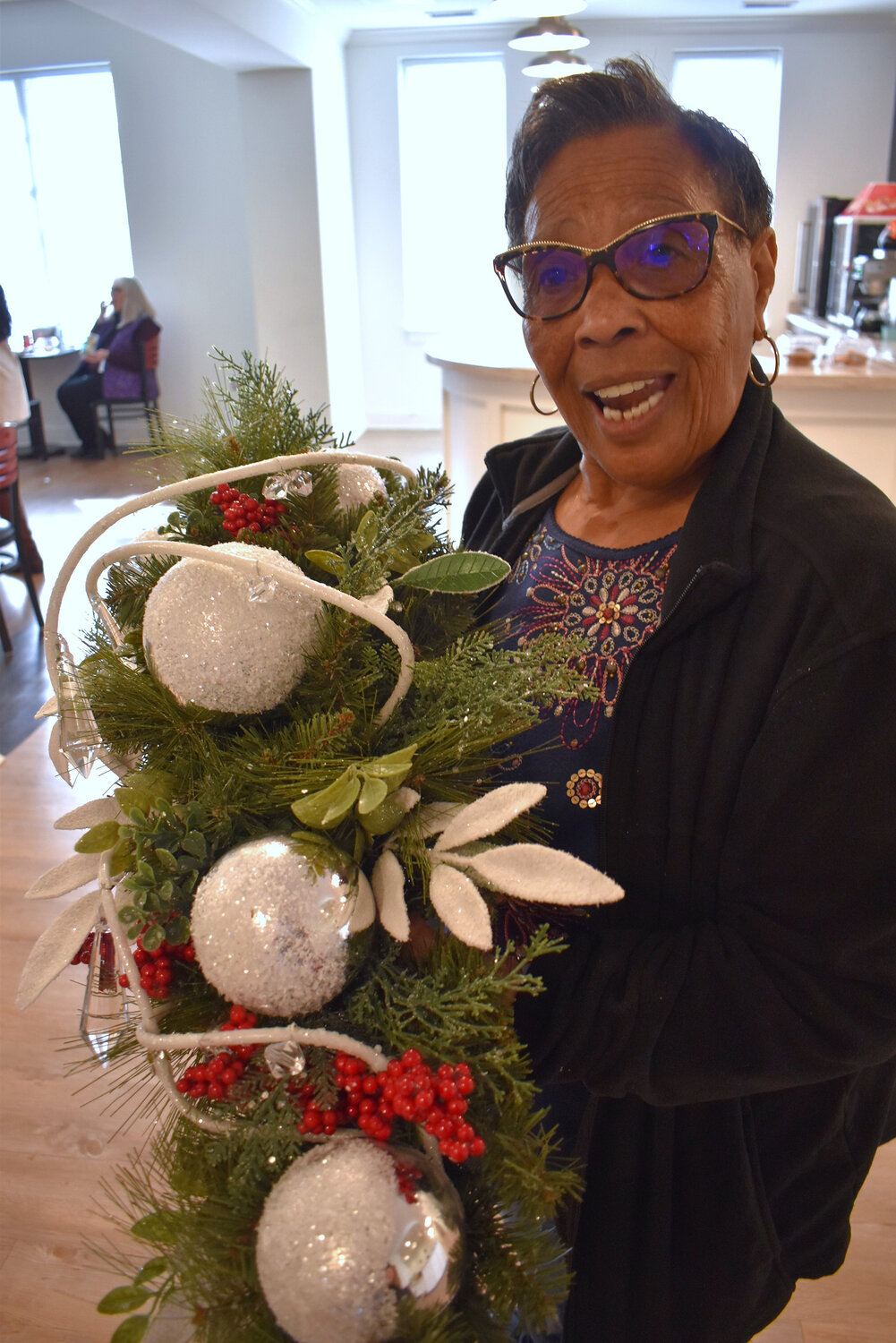 Brenda Hayward decided to attend on a whim, and she won the door prize she liked at Thrive Dorchester 2023, hosted by the Dorchester Banner at the Weinberg Intergenerational Center.