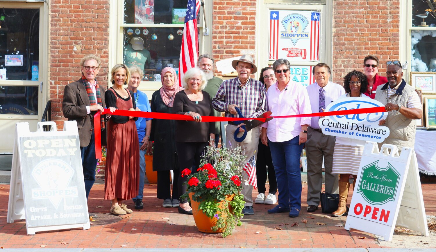Central Delaware Chamber of Commerce members and friends joined The Delaware Shoppes manager Thomas Smith to celebrate the 10-year anniversary.