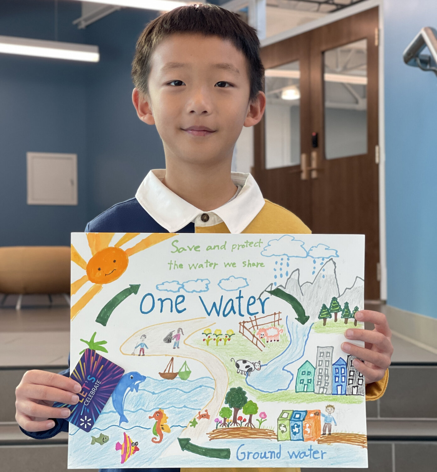 Victor Zhou, a third grader at Lewes Elementary, placed first in grade category 2-3 in the 2023 Sussex County Conservation Poster Contest.