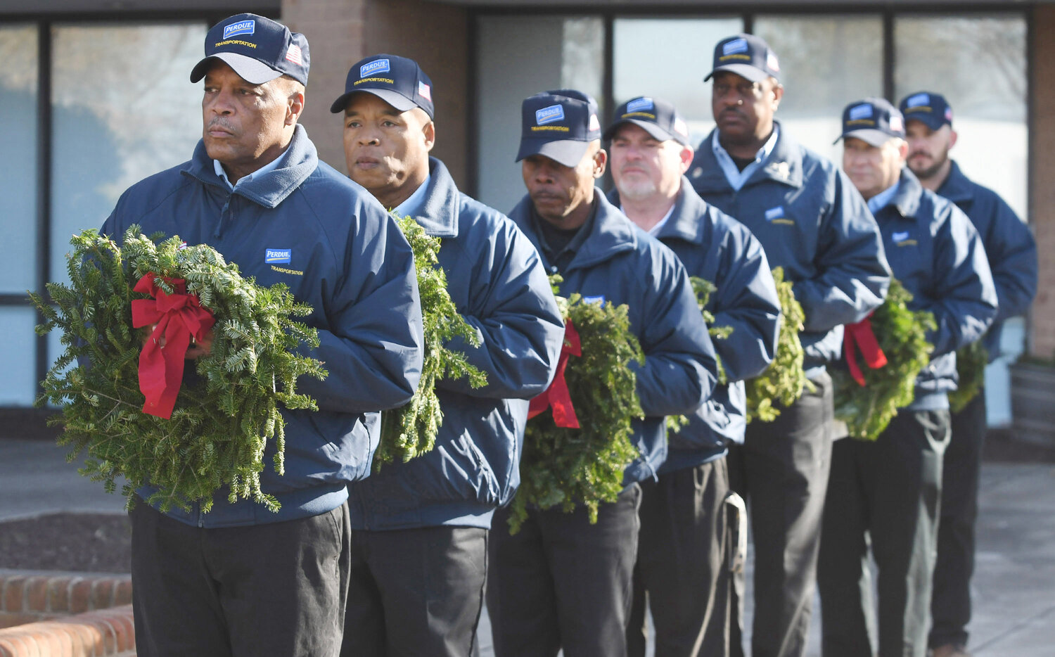 Perdue Farms’ professional truck drivers will conduct a public wreath-laying ceremony Thursday, Dec. 14, at the Wicomico War Veterans Memorial in Salisbury as part of the company’s annual participation in the Wreaths Across America’s tradition of recognizing fallen heroes during the holiday season. The public is invited to attend the 10 a.m. event.
