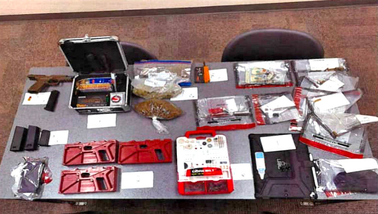 Rockville police confiscated items during the arrest of a man suspected of involvement in a shooting and escape from the Eastern Shore State Hospital Center in August.