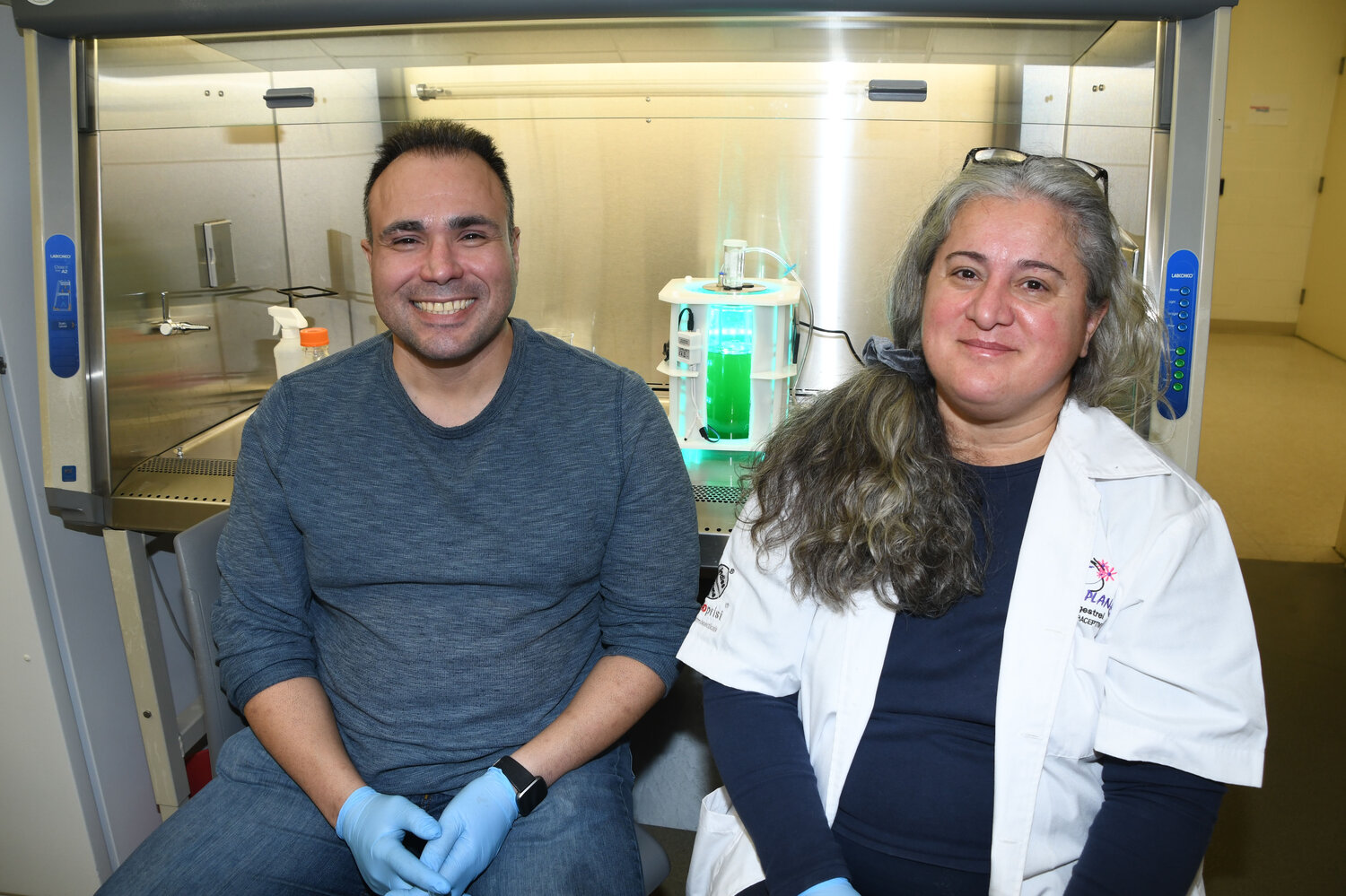 Dr. Ali Paraeimehr, principal investigator of the grant and Delaware State University postdoctoral researcher, and Dr. Gulnihal Ozbay, co-principal investigator and professor of natural resources and associate dean of cooperative extension.